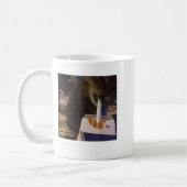Cigarette Kitten Funny Smoking Cat Meme Stud Gehir Kaffeetasse (Links)