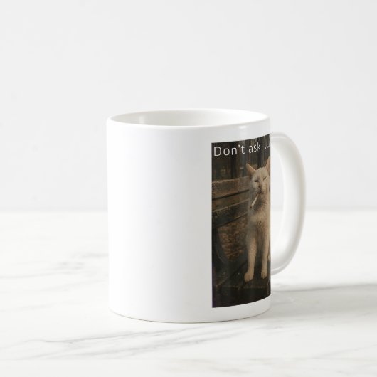 Cigarette Kitten Funny Smoking Cat Meme Stud Gehir Kaffeetasse (VorderseiteRechts)