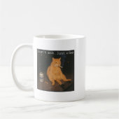 Cigarette Kitten Funny Smoking Cat Meme Stud Gehir Kaffeetasse (Links)
