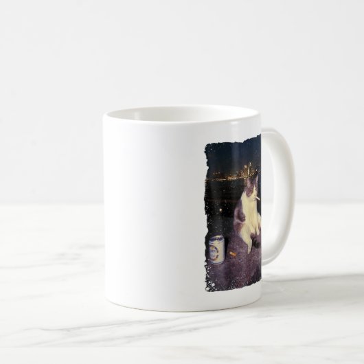 Cigarette Kitten Funny Smoking Cat Meme Stud Gehir Kaffeetasse (VorderseiteRechts)