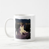 Cigarette Kitten Funny Smoking Cat Meme Stud Gehir Kaffeetasse (Links)
