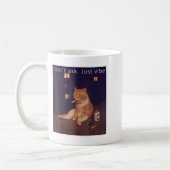 Cigarette Kitten Funny Smoking Cat Meme Stud Gehir Kaffeetasse (Links)
