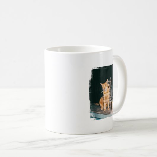Cigarette Kitten Funny Smoking Cat Meme Stud Gehir Kaffeetasse (VorderseiteRechts)
