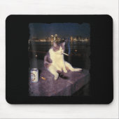 Cigarette Kitten Funny Smoking Cat Meme Stud Gehir Mousepad (Vorne)