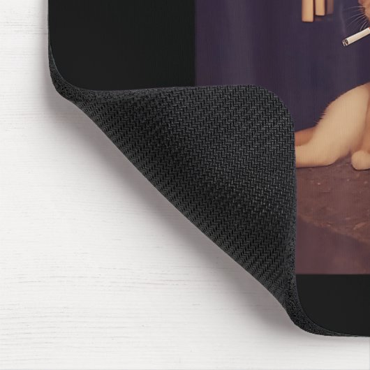 Cigarette Kitten Funny Smoking Cat Meme Stud Gehir Mousepad (Ecke)