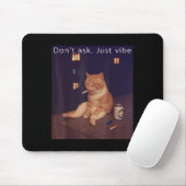 Cigarette Kitten Funny Smoking Cat Meme Stud Gehir Mousepad (Mit Mouse)