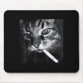 Cigarette Kitten Funny Smoking Cat Meme Stud Gehir Mousepad (Vorne)