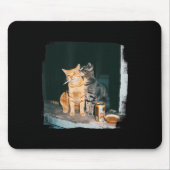 Cigarette Kitten Funny Smoking Cat Meme Stud Gehir Mousepad (Vorne)