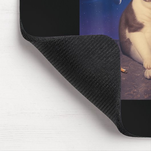 Cigarette Kitten Funny Smoking Cat Meme Stud Gehir Mousepad (Ecke)