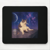 Cigarette Kitten Funny Smoking Cat Meme Stud Gehir Mousepad (Vorne)
