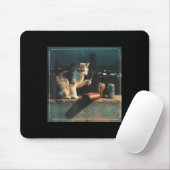 Cigarette Kitten Funny Smoking Cat Meme Stud Gehir Mousepad (Mit Mouse)