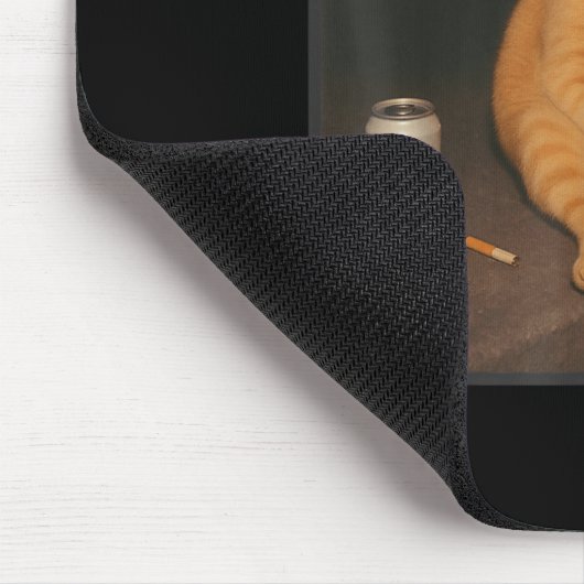 Cigarette Kitten Funny Smoking Cat Meme Stud Gehir Mousepad (Ecke)