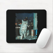 Cigarette Kitten Funny Smoking Cat Meme Stud Gehir Mousepad (Mit Mouse)