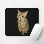 Cigarette Kitten Funny Smoking Cat Meme Stud Gehir Mousepad (Mit Mouse)