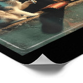 Cigarette Kitten Funny Smoking Cat Meme Stud Gehir Poster (Ecke)