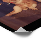 Cigarette Kitten Funny Smoking Cat Meme Stud Gehir Poster (Ecke)