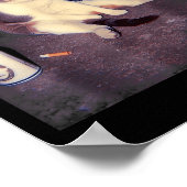 Cigarette Kitten Funny Smoking Cat Meme Stud Gehir Poster (Ecke)