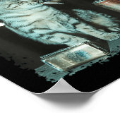 Cigarette Kitten Funny Smoking Cat Meme Stud Gehir Poster (Ecke)