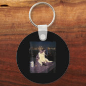 Cigarette Kitten Funny Smoking Cat Meme Stud Gehir Schlüsselanhänger (Vorderseite)