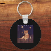 Cigarette Kitten Funny Smoking Cat Meme Stud Gehir Schlüsselanhänger (Vorderseite)