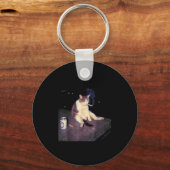 Cigarette Kitten Funny Smoking Cat Meme Stud Gehir Schlüsselanhänger (Vorderseite)
