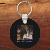 Cigarette Kitten Funny Smoking Cat Meme Stud Gehir Schlüsselanhänger (Vorderseite)