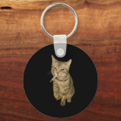 Cigarette Kitten Funny Smoking Cat Meme Stud Gehir Schlüsselanhänger (Vorderseite)