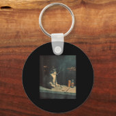 Cigarette Kitten Funny Smoking Cat Meme Stud Gehir Schlüsselanhänger (Vorderseite)