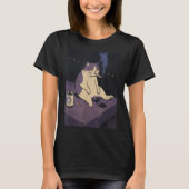 Cigarette Kitten Funny Smoking Cat Meme Stud Gehir T-Shirt (Vorderseite)