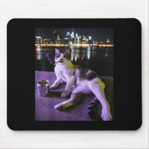 Cigarette Kitten Funny Smoking Cat Meme Stupid Bra Mousepad