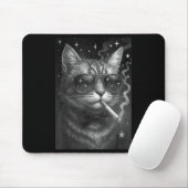 Cigarette Kitten Funny Smoking Cat Meme Stupid Bra Mousepad (Mit Mouse)