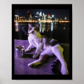 Cigarette Kitten Funny Smoking Cat Meme Stupid Bra Poster (Vorne)