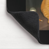 Cigarette Kitten Gen Z Joke Smoking Cat Meme Stud Mousepad (Ecke)