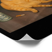 Cigarette Kitten Gen Z Joke Smoking Cat Meme Stud Poster (Ecke)