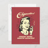 Cigarettes: Cancer Maybe Smooth Def. Postkarte (Vorne/Hinten)