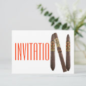 Cigaro Party Lounge Kubanische Einladung (Stehend Vorderseite)