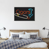 Cigars Neon Sign Leinwanddruck (Insitu (Schlafzimmer))