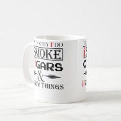 Cigars s With Red Cigar Cute Smoker Men Kaffeetasse (Vorderseite Links)