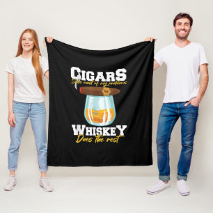 Cigars Solve Most Of My Problems Whiskey Fleecedecke