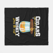 Cigars Solve Most Of My Problems Whiskey Fleecedecke (Vorderseite (Horizontal))