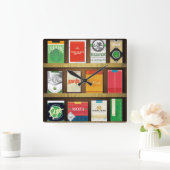 Cigaweed Quadratische Wanduhr (Zuhause)