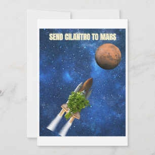 Cilantro an Mars senden - Funny Anti Cilantro Feiertagskarte