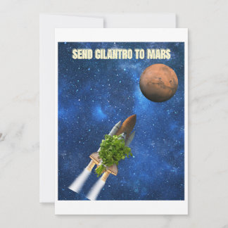 Cilantro an Mars senden - Funny Anti Cilantro Feiertagskarte
