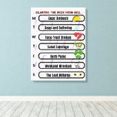 Cilantro - Die Woche von Hell Funny Anti-Cilantro Leinwanddruck (Insitu (Holzboden))