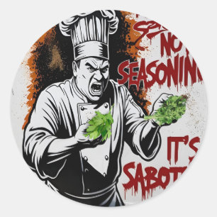 Cilantro: Es ist kein Seasoning, es ist Sabotage - Runder Aufkleber