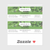 Cilantro Essential Oils Duftstoff Flaschenetikett Aufkleber (Blatt)