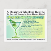 Cilantro Ginger Martini Rezept Postkarte (Vorderseite)