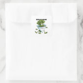 Cilantro - Herb der Scham-Funny Quadratischer Aufkleber (Tasche)