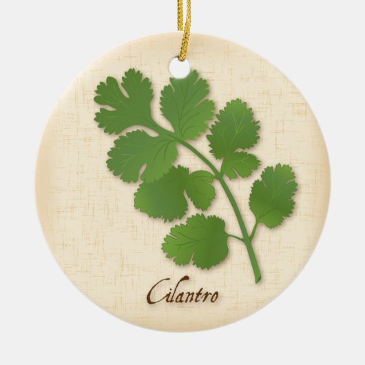 Cilantro Herb Keramikornament (Vorne)