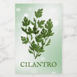 Cilantro Herbs Label Lebensmitteletikett